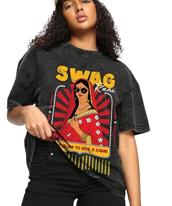Women's Letter Print Oversized Fit T-Shirt